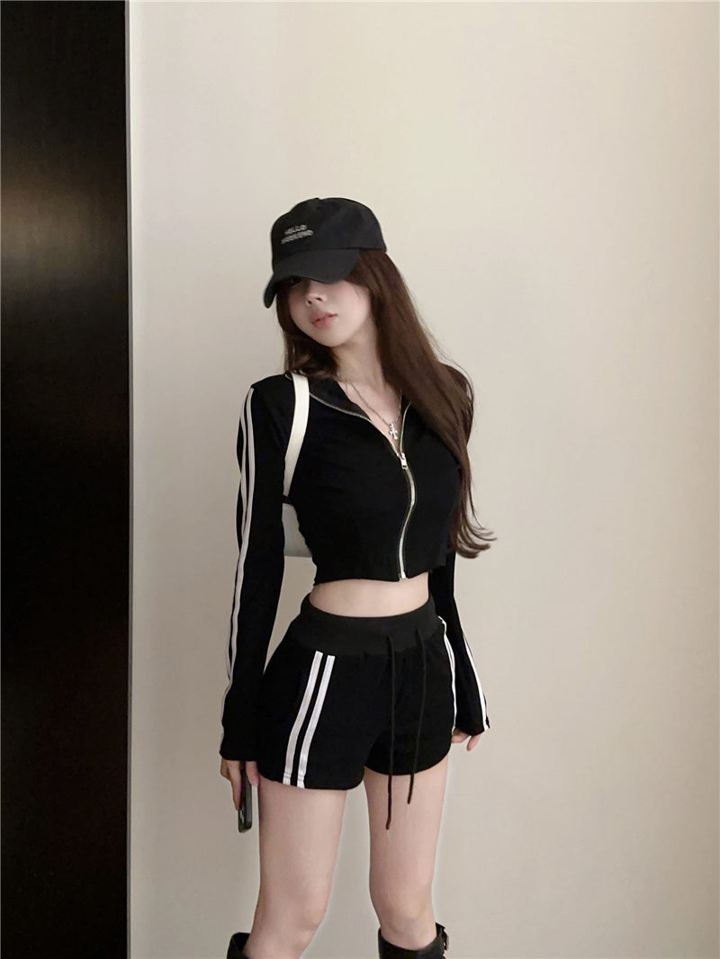 【set】ファッションアウター+ショートパンツ２点セットG22775