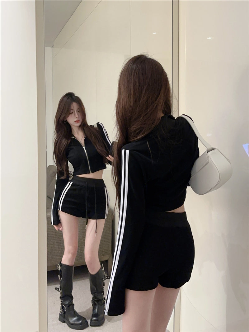 【set】ファッションアウター+ショートパンツ２点セットG22775