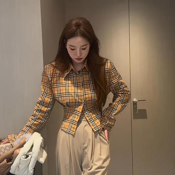 【tops】チェック柄シャツG23388