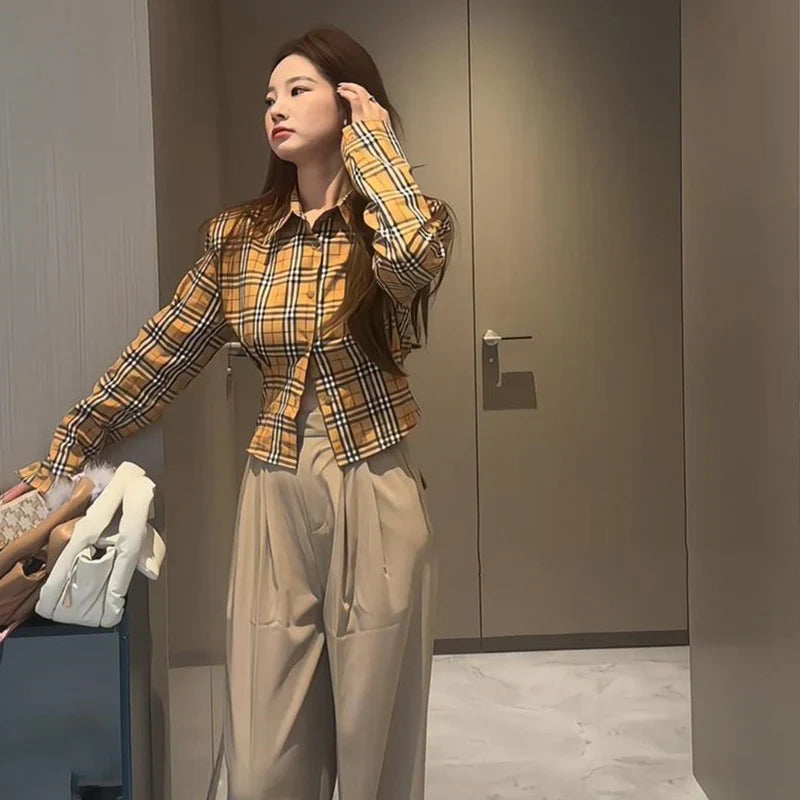 【tops】チェック柄シャツG23388