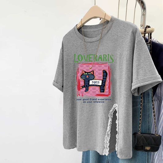 【tops】7色スリットTシャツG22806
