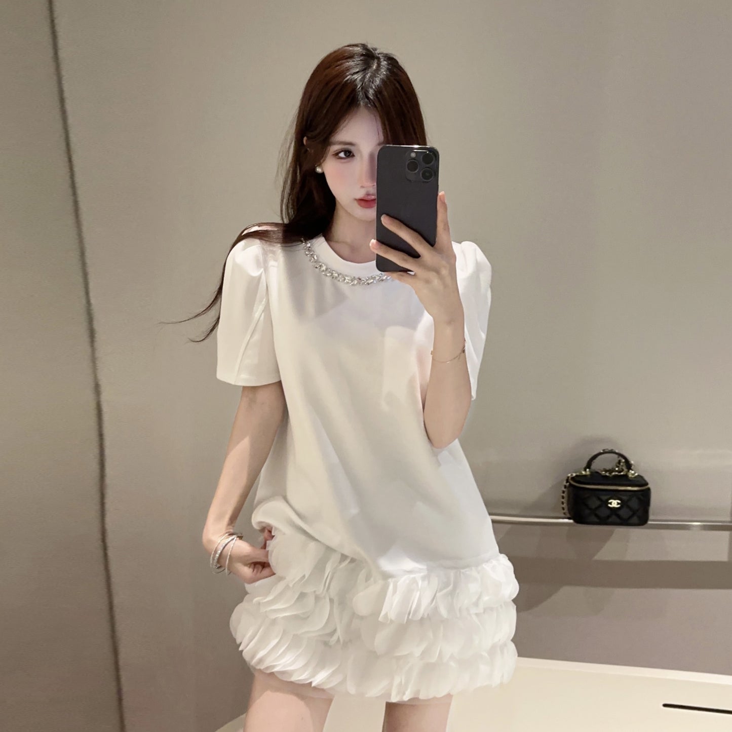 【dress】ラウンドネックデートワンピースG22824