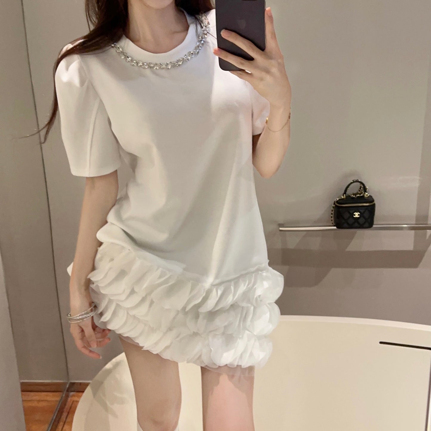 【dress】ラウンドネックデートワンピースG22824