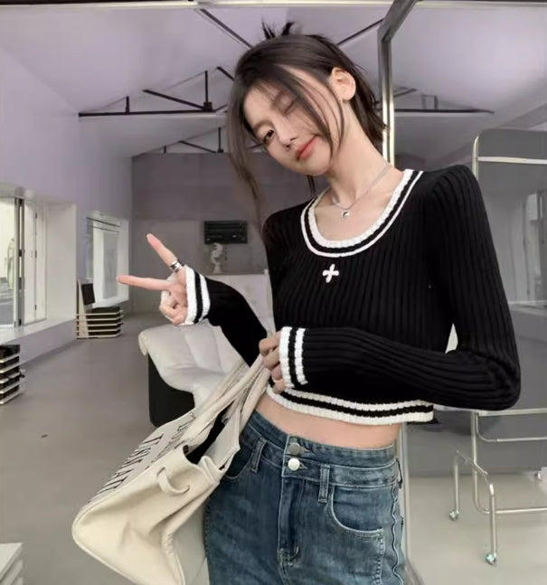 【tops】長袖ニットセーターG22840