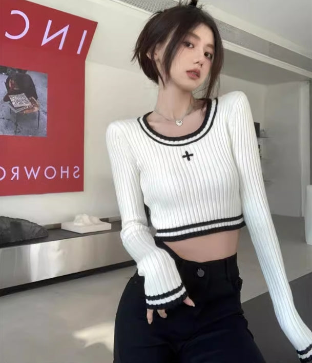 【tops】長袖ニットセーターG22840