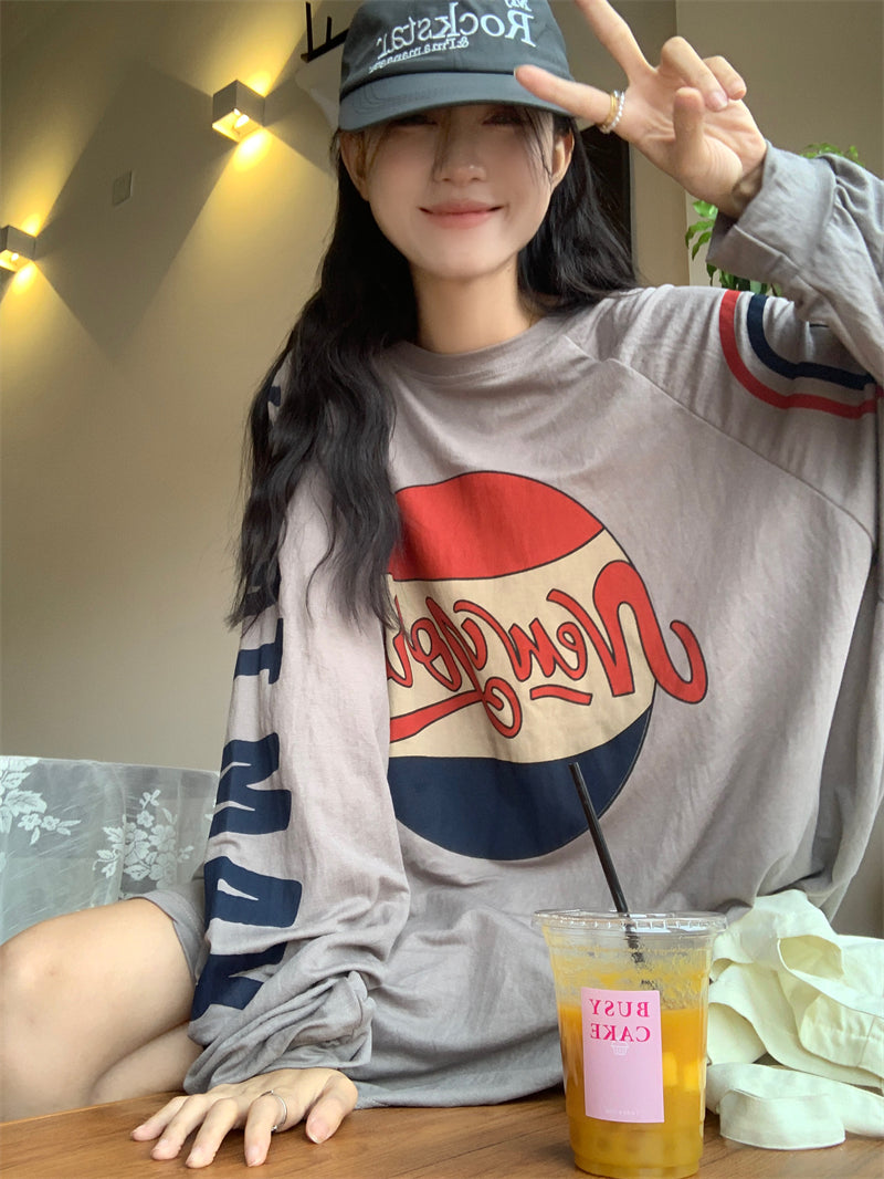【tops】ラウンドネック長袖TシャツG22848