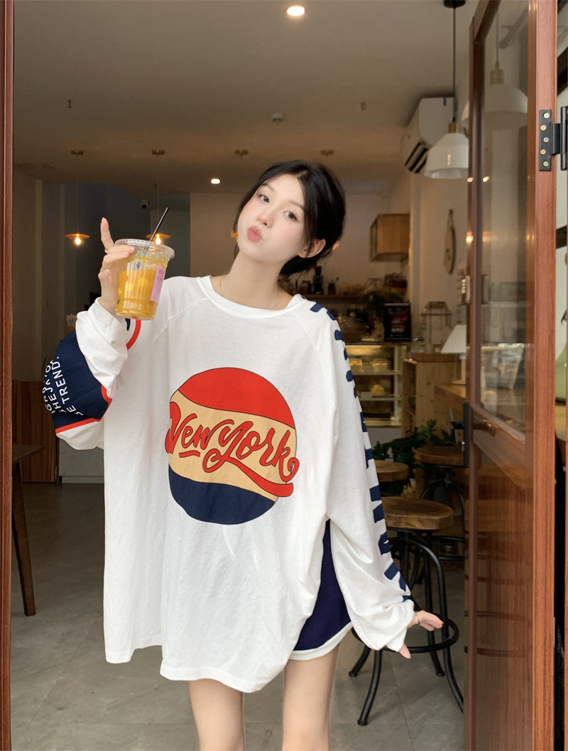 【tops】ラウンドネック長袖TシャツG22848