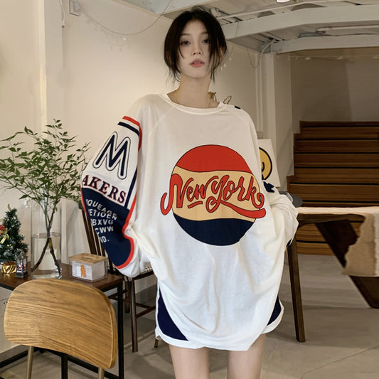 【tops】ラウンドネック長袖TシャツG22848