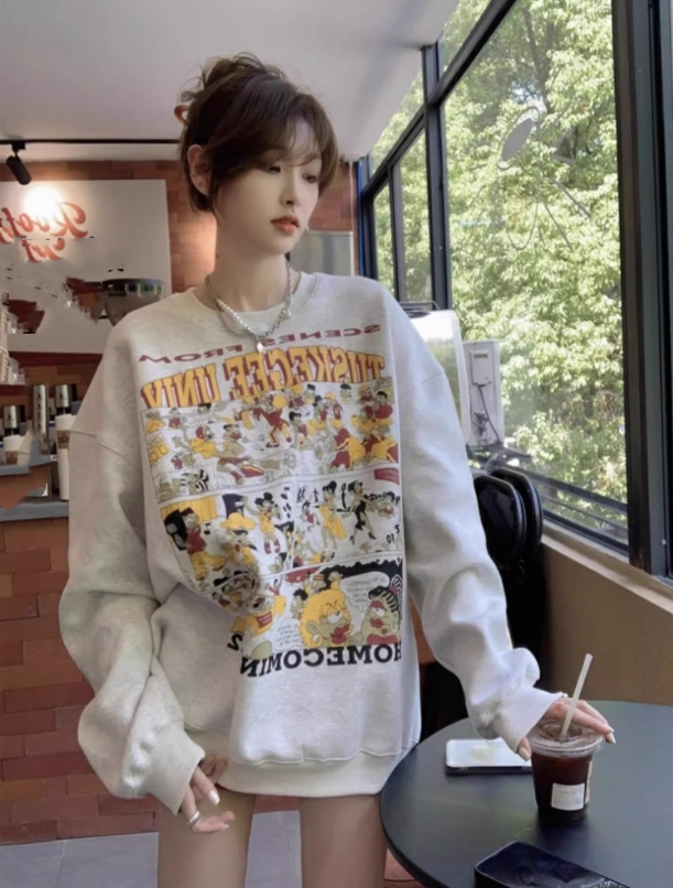 【tops】カートゥーン長袖パーカーG22849