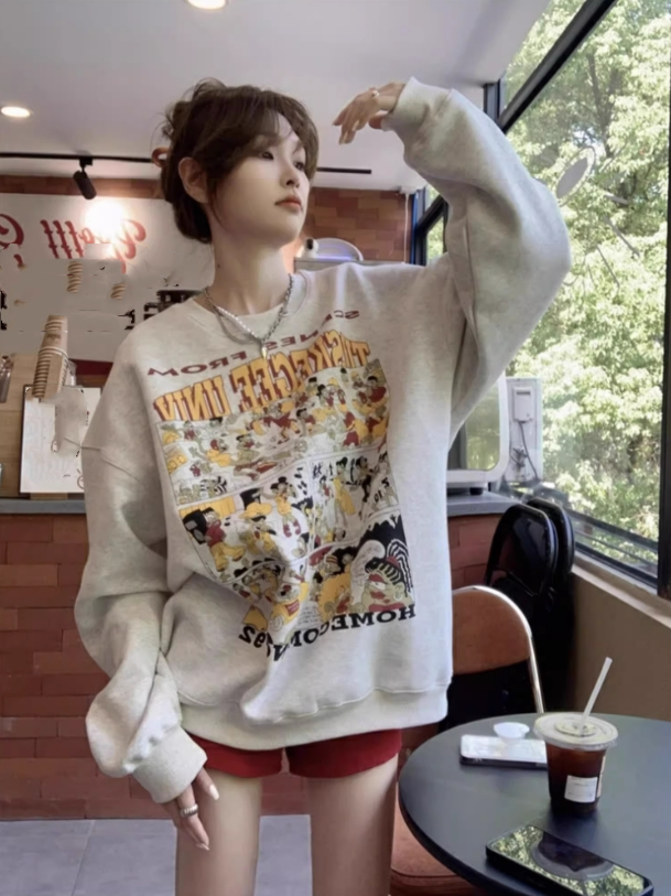 【tops】カートゥーン長袖パーカーG22849