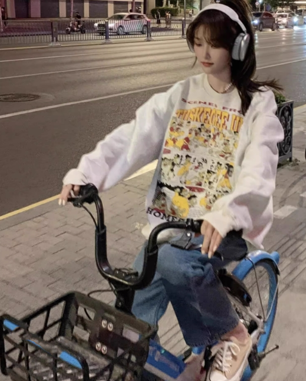 【tops】カートゥーン長袖パーカーG22849