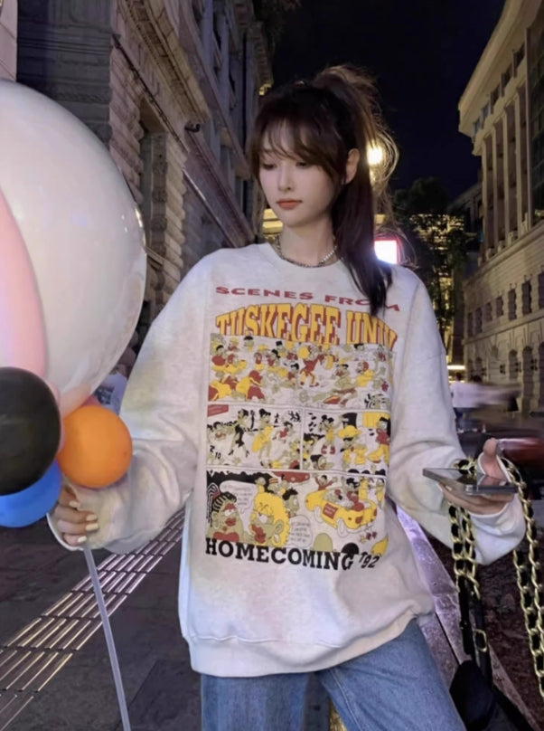 【tops】カートゥーン長袖パーカーG22849