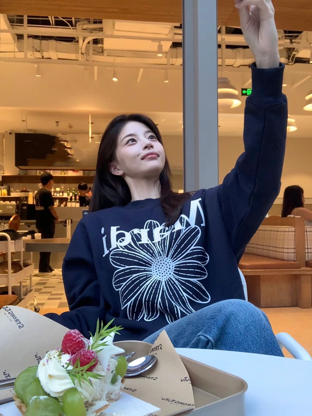 【tops】ラウンドネック長袖パーカーG22853