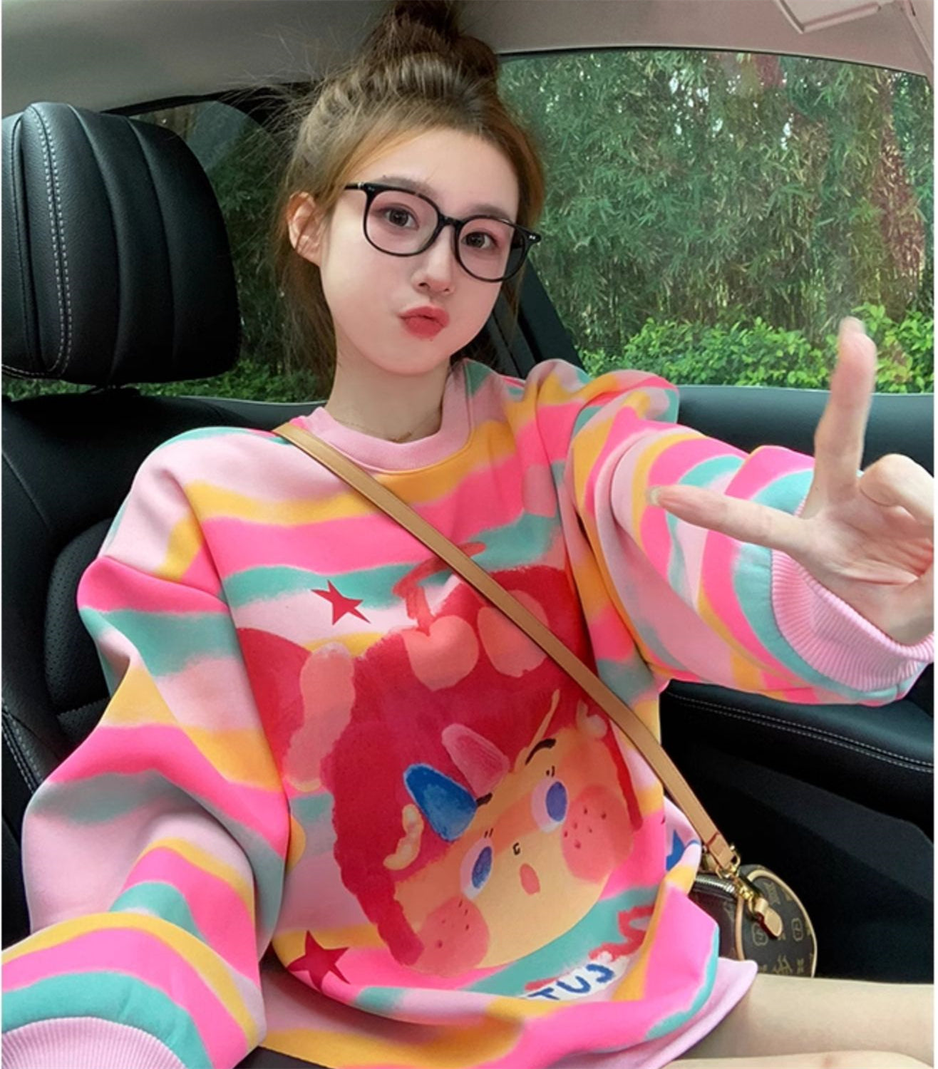 【tops】ラウンドネックカートゥーンパーカーG22854