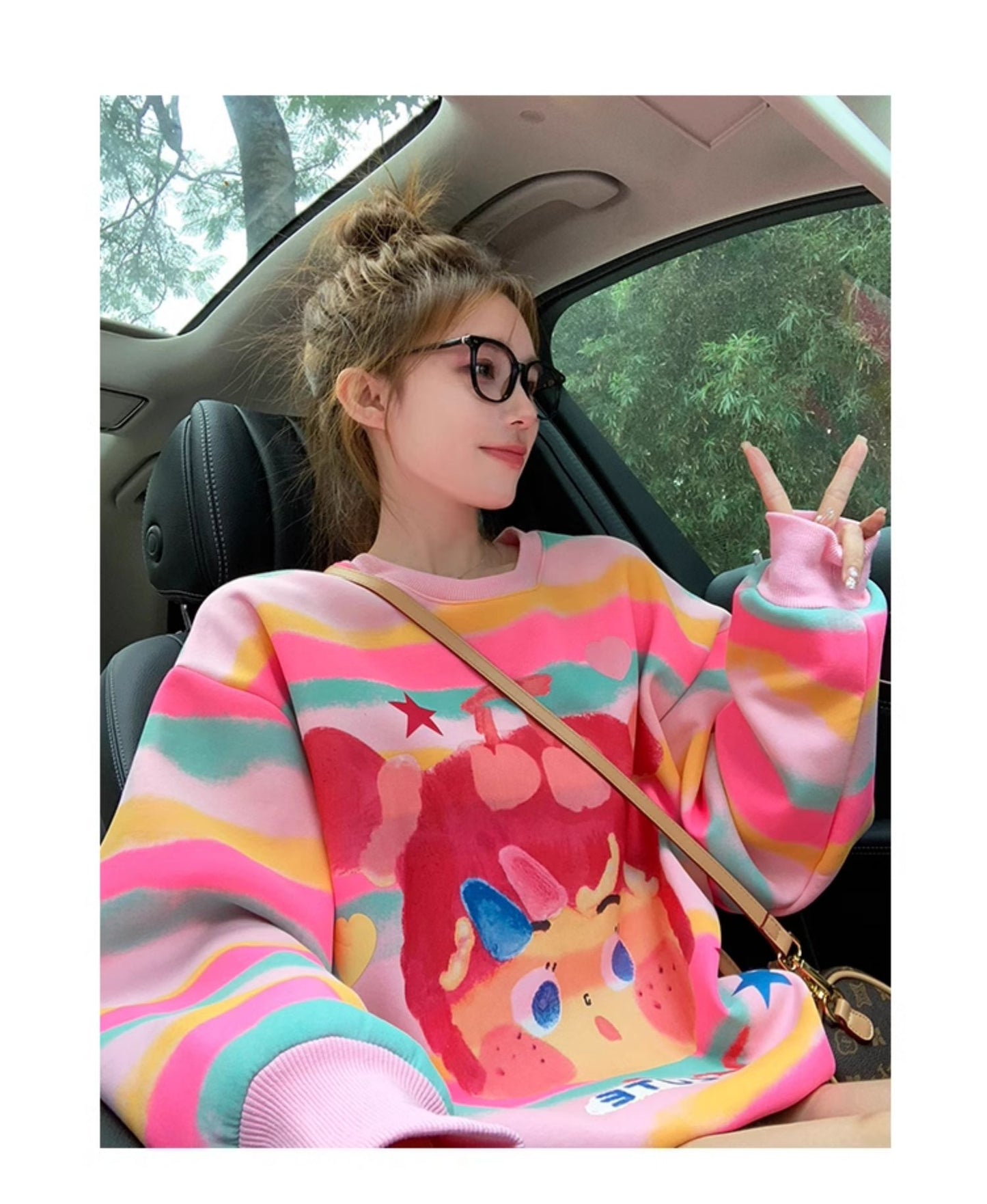 【tops】ラウンドネックカートゥーンパーカーG22854