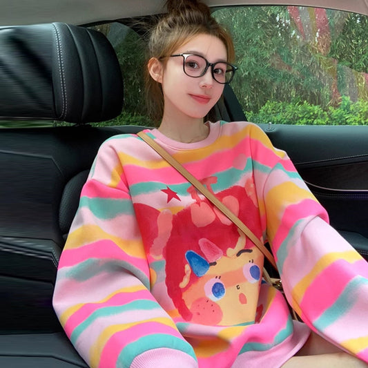 【tops】ラウンドネックカートゥーンパーカーG22854