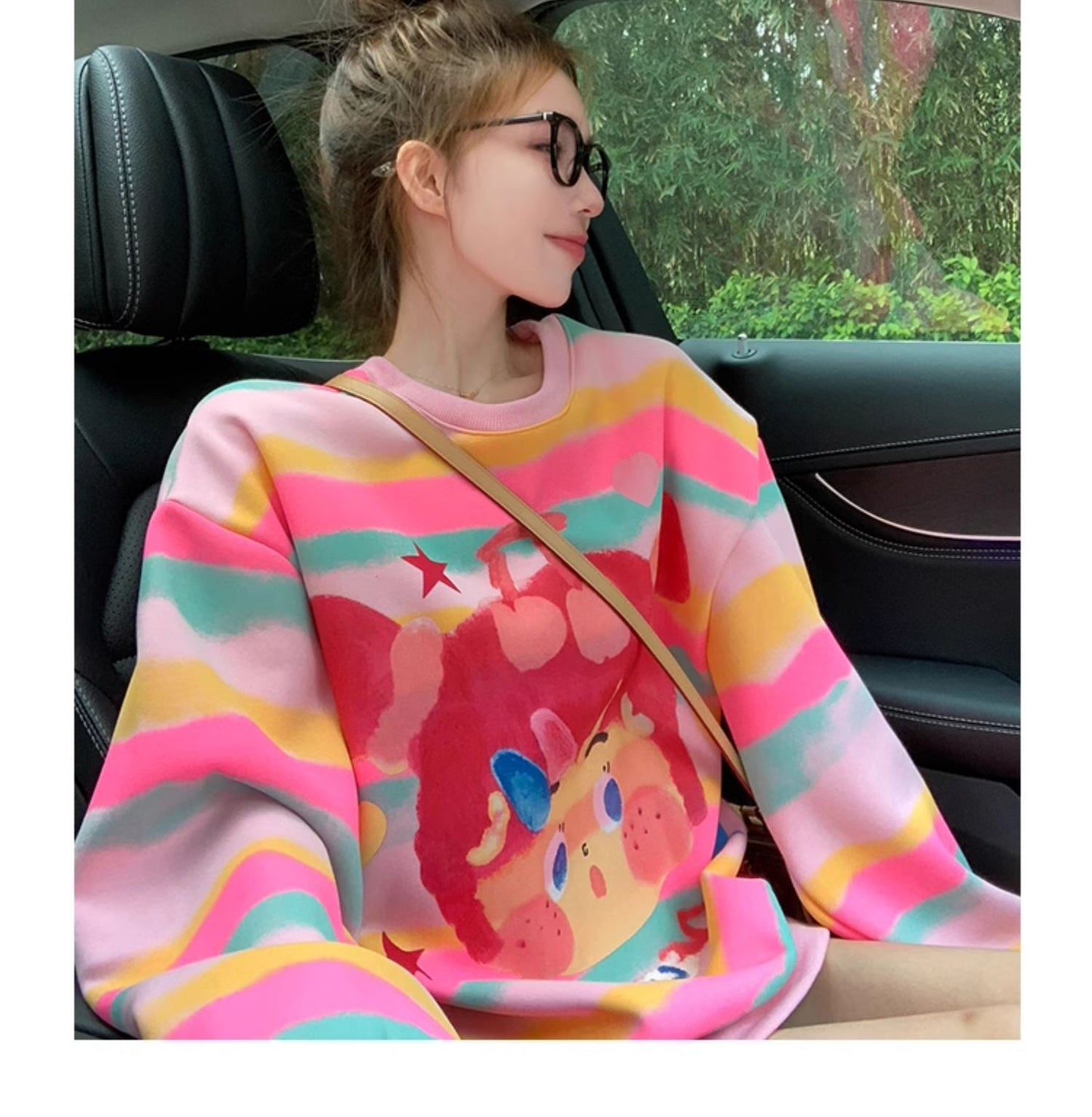 【tops】ラウンドネックカートゥーンパーカーG22854