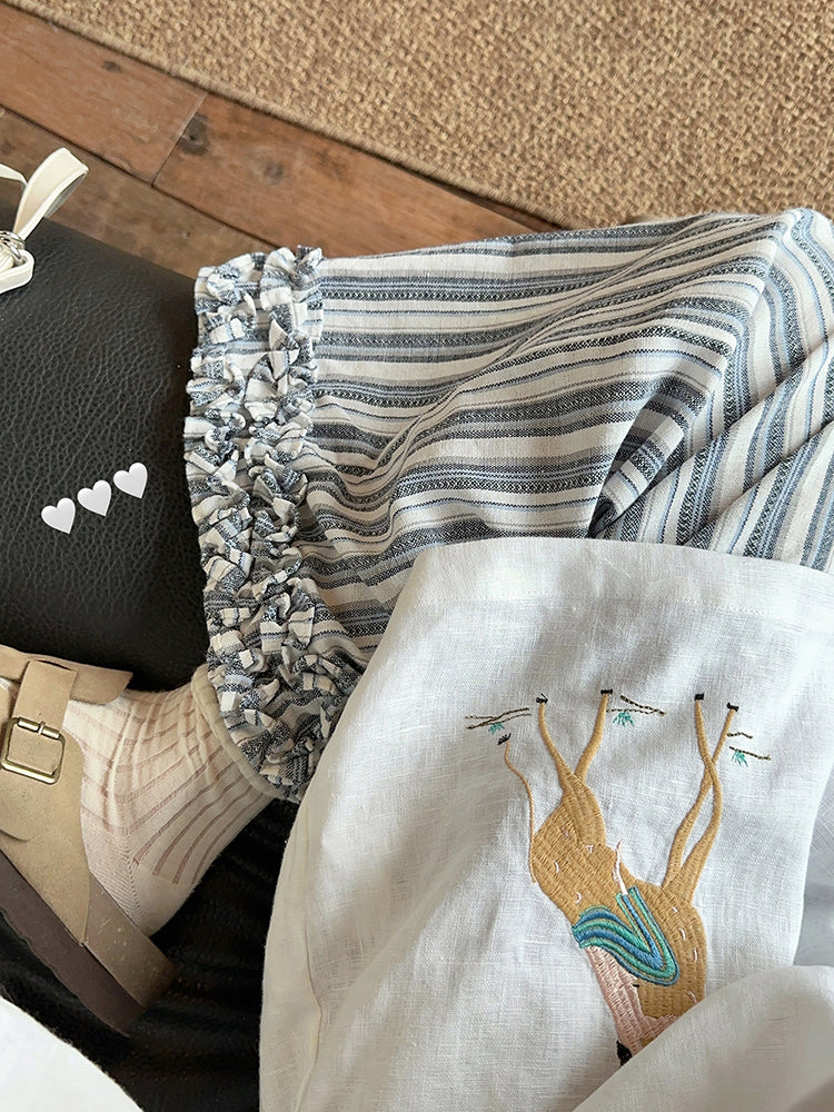 【tops】長袖刺繍TシャツG22874