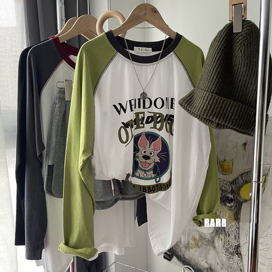 【tops】長袖ラグランスリーブTシャツG22875
