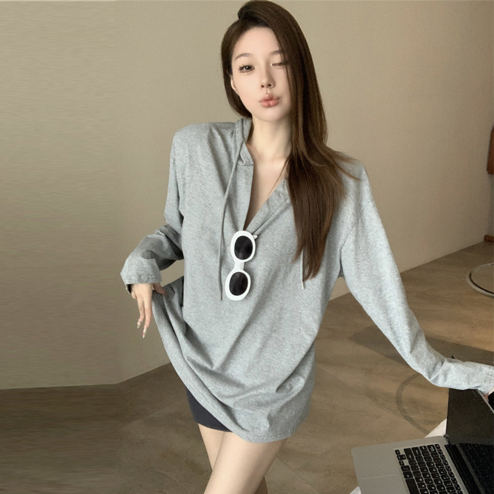 【tops】フード付き長袖TシャツG22894