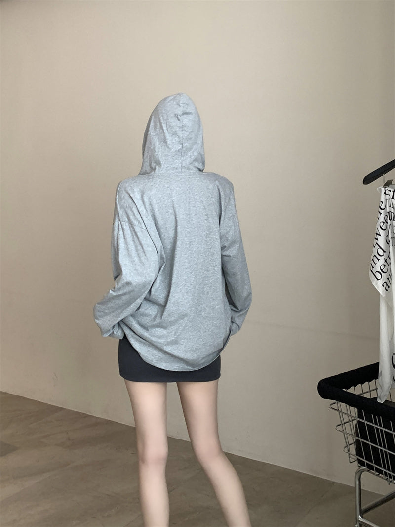 【tops】フード付き長袖TシャツG22894