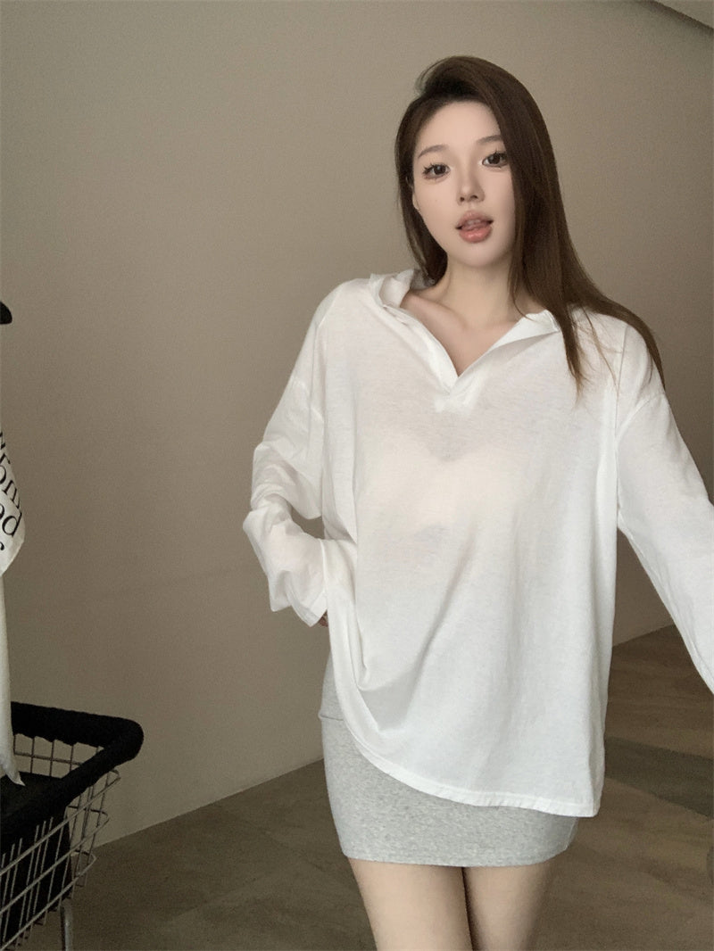 【tops】フード付き長袖TシャツG22894