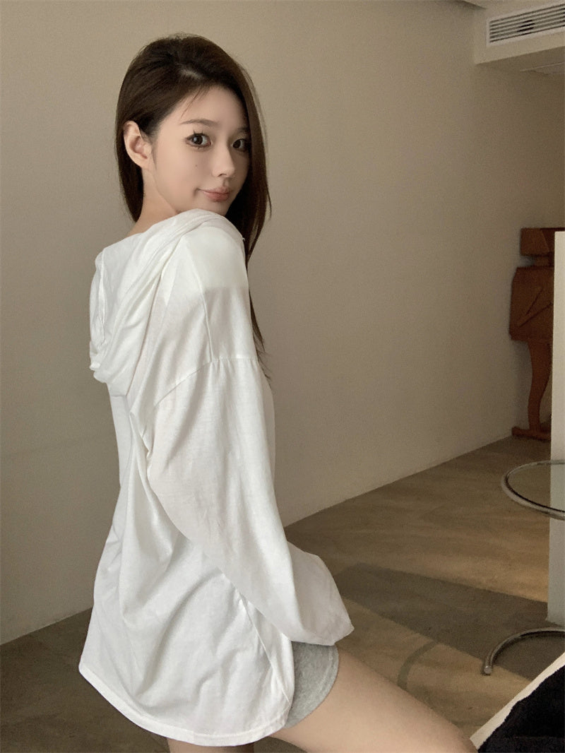 【tops】フード付き長袖TシャツG22894