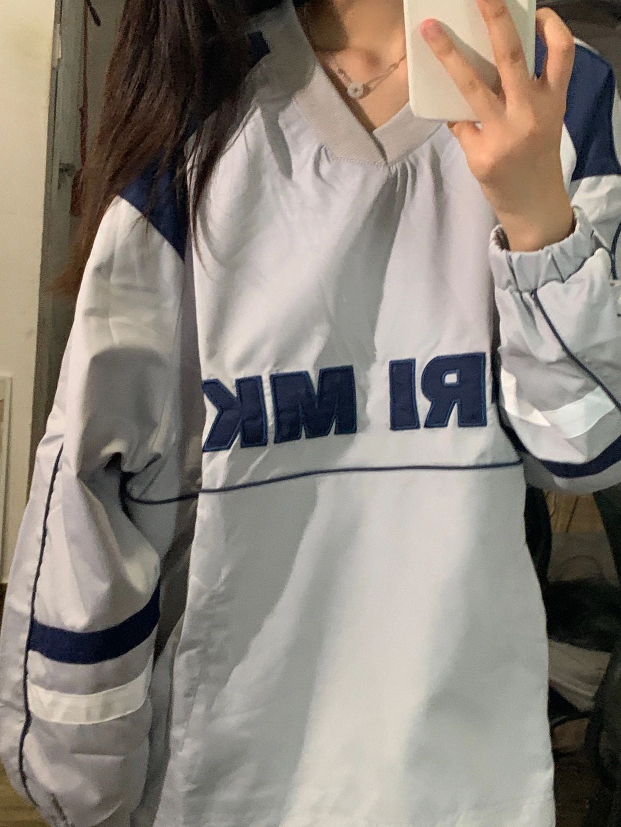 【tops】長袖切り替えトップスG22897