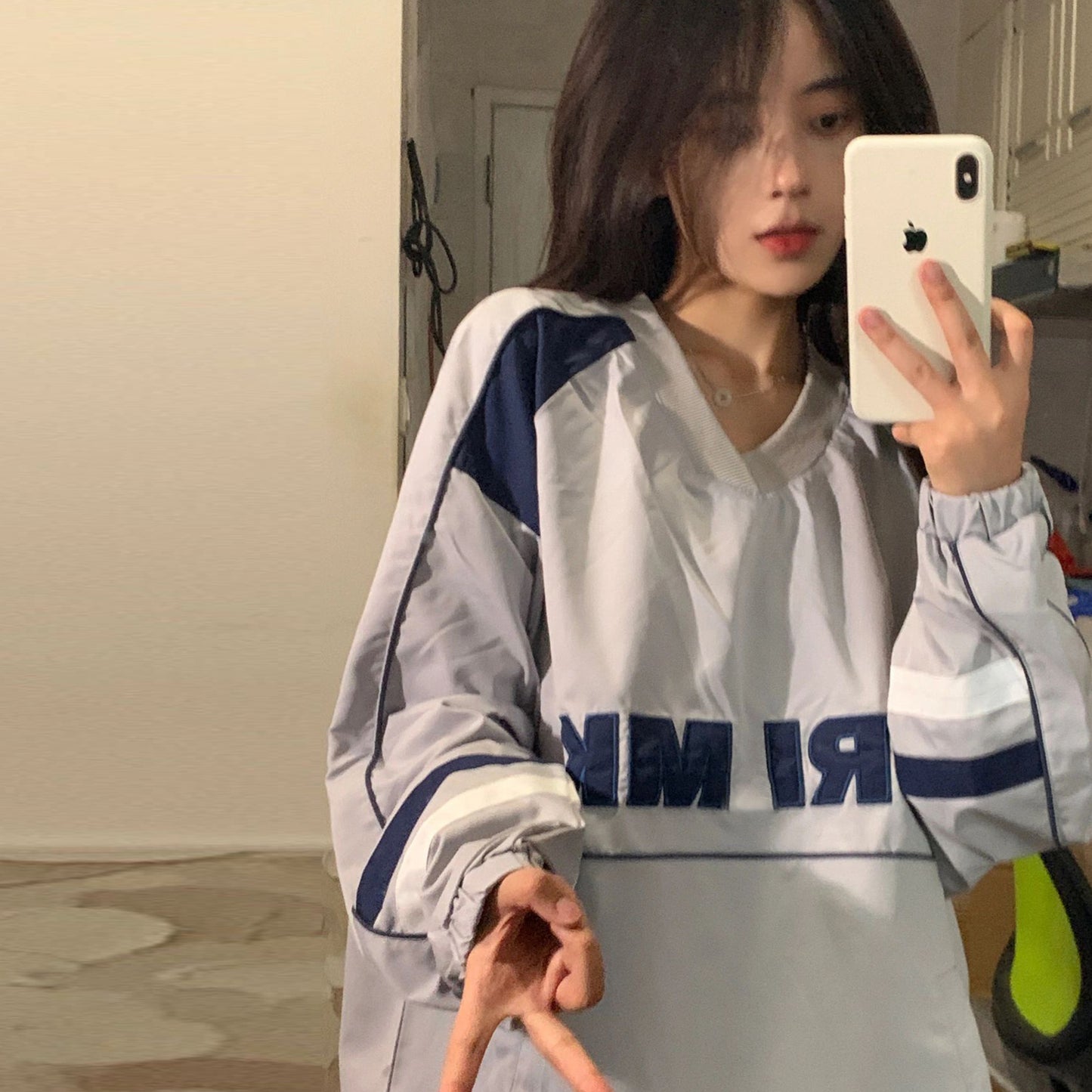 【tops】長袖切り替えトップスG22897