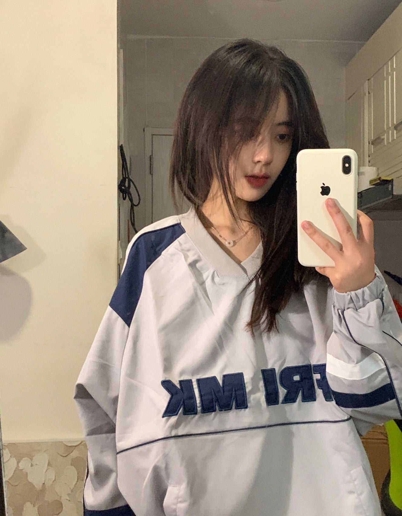 【tops】長袖切り替えトップスG22897