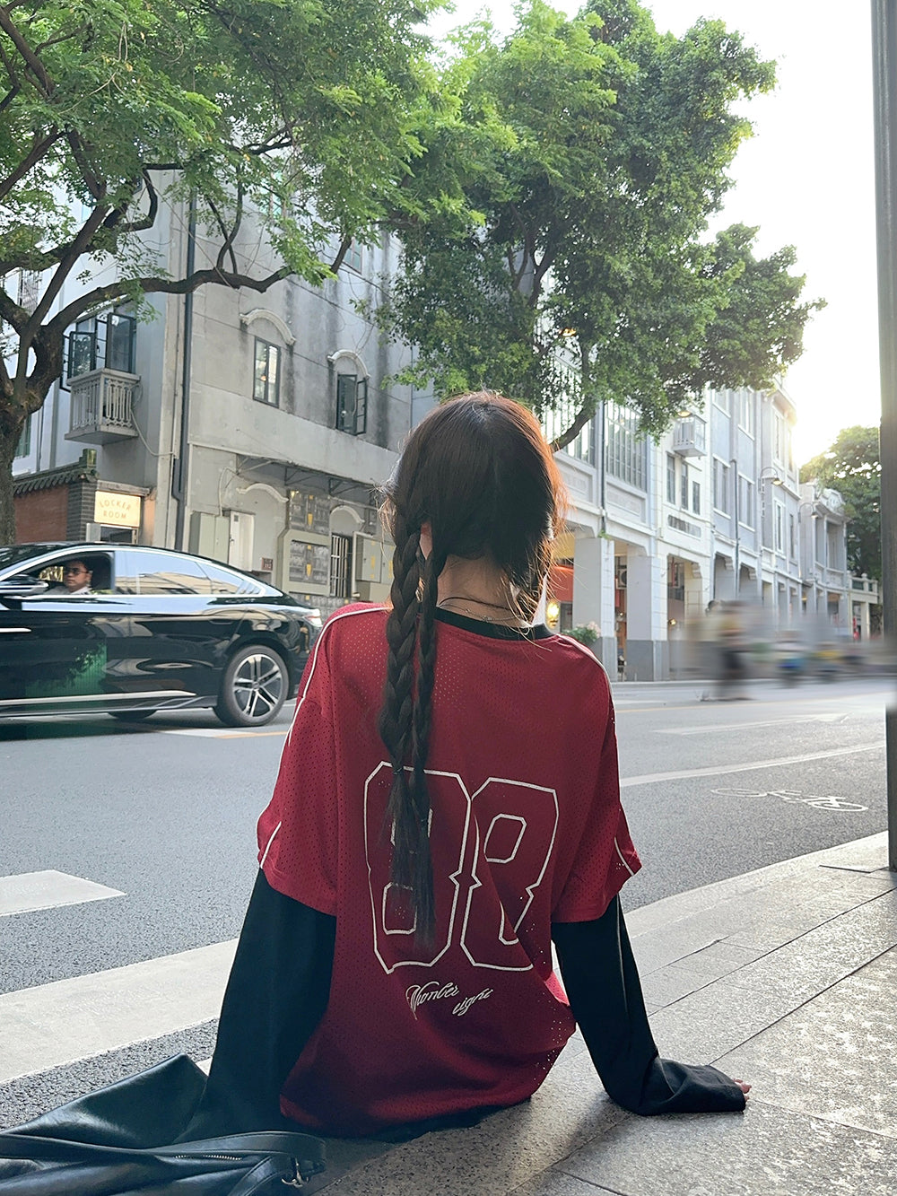 【tops】偽二つ切り替え長袖TシャツG22906