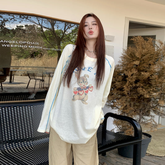 【tops】プリント長袖TシャツG22908