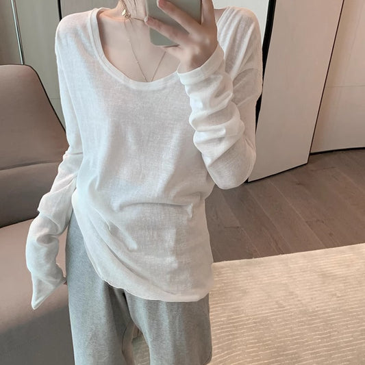 【tops】長袖薄手TシャツG22919