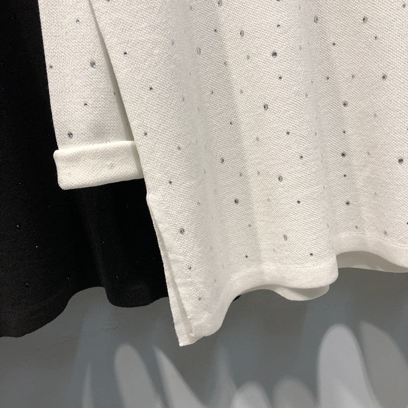 【tops】Vネック長袖ニットトップスG22935