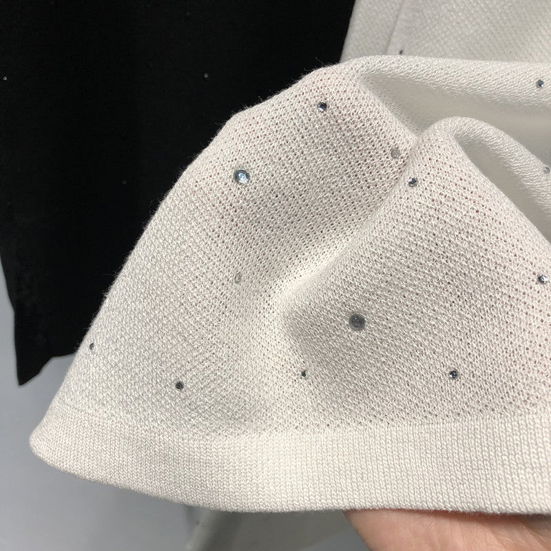 【tops】Vネック長袖ニットトップスG22935