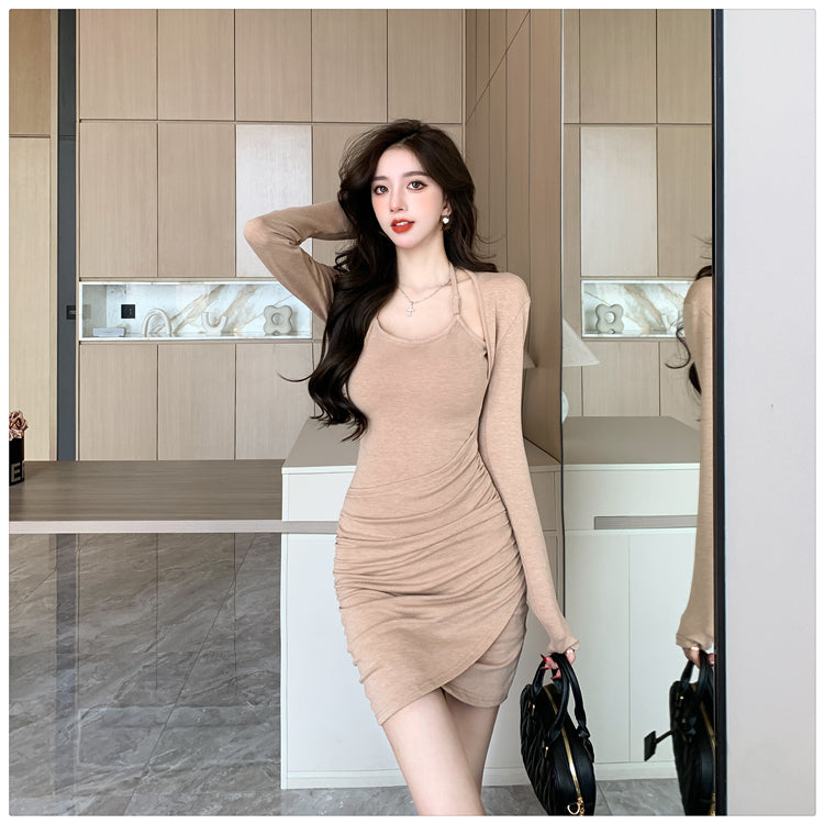 【dress】偽二つ切り替えデートワンピースG22942