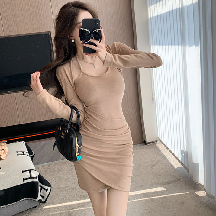 【dress】偽二つ切り替えデートワンピースG22942