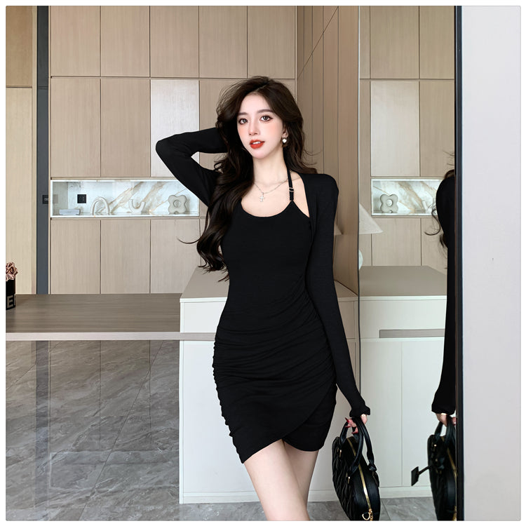 【dress】偽二つ切り替えデートワンピースG22942