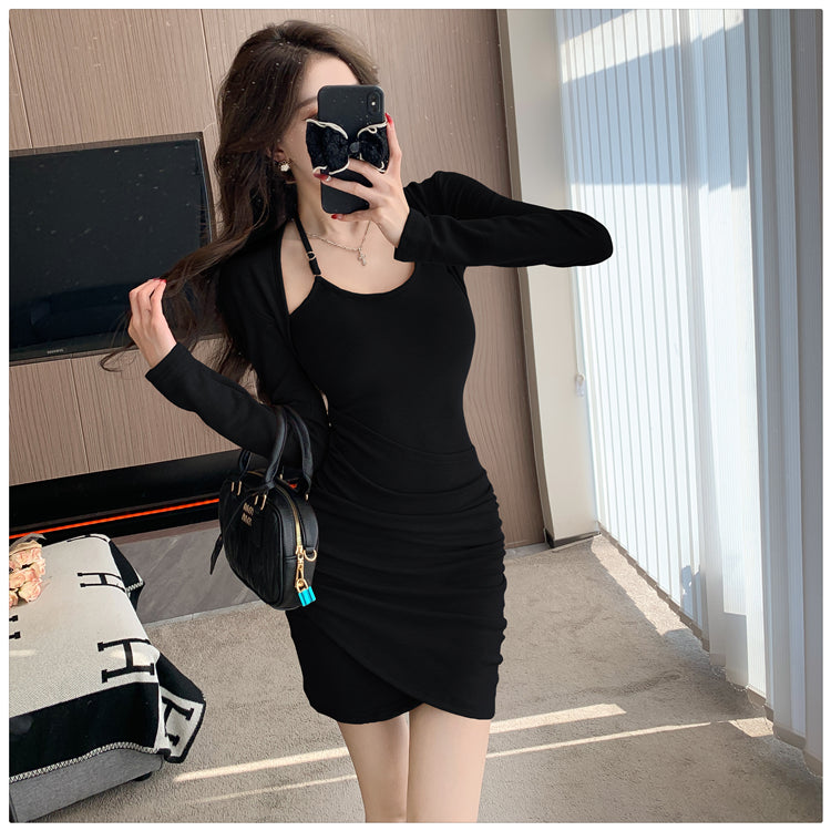 【dress】偽二つ切り替えデートワンピースG22942