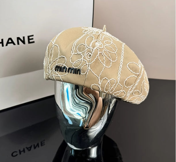 【小物】3色小顔効果ベレー帽G22969