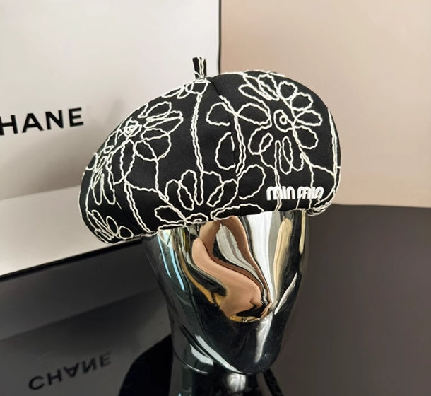 【小物】3色小顔効果ベレー帽G22969