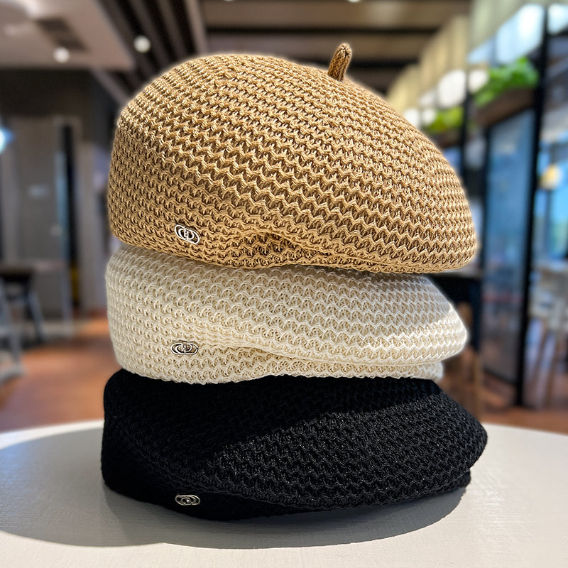 【小物】5色小顔効果ベレー帽G22978