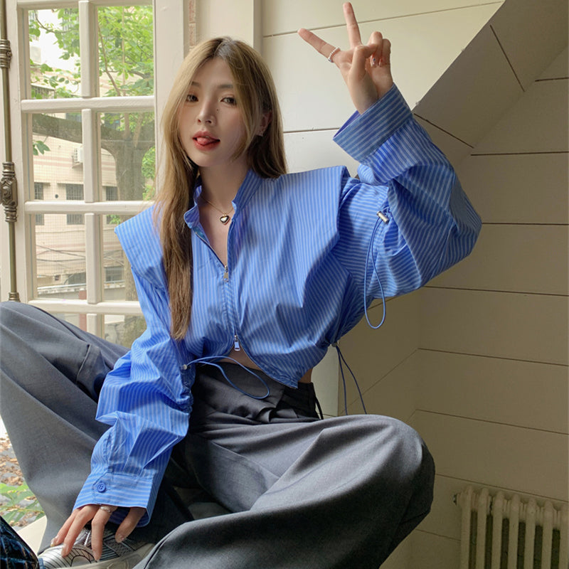 【tops】デザイン長袖シャツG22987