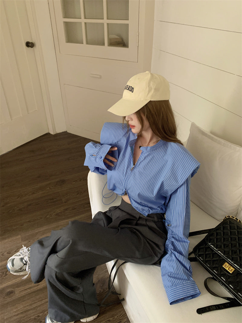 【tops】デザイン長袖シャツG22987