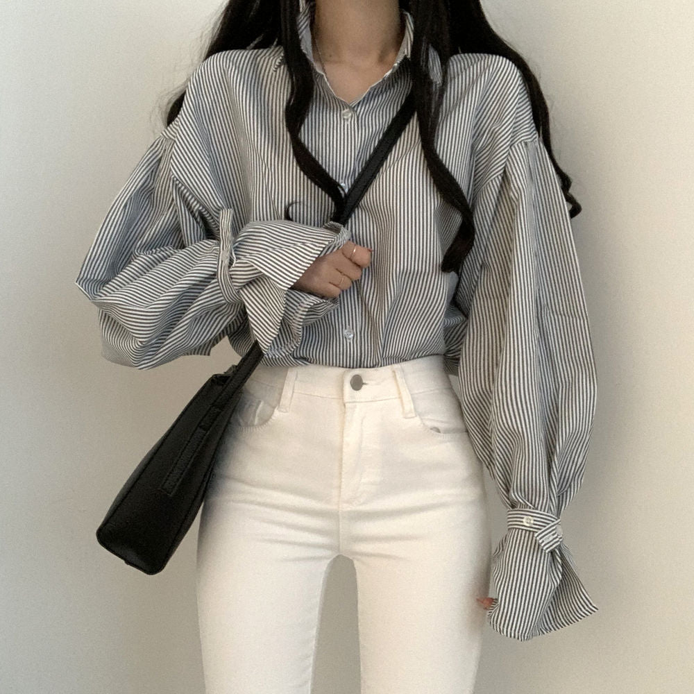 【tops】ストライプ柄シャツG22992