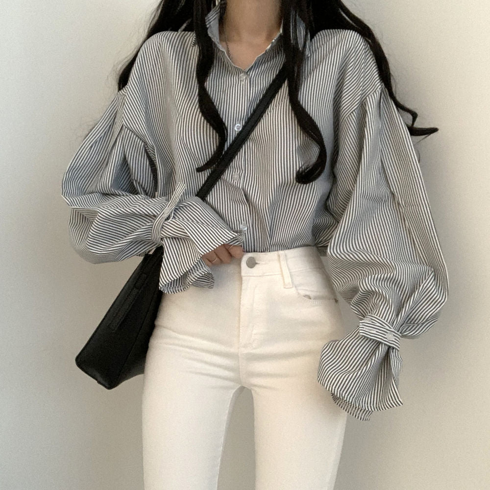 【tops】ストライプ柄シャツG22992