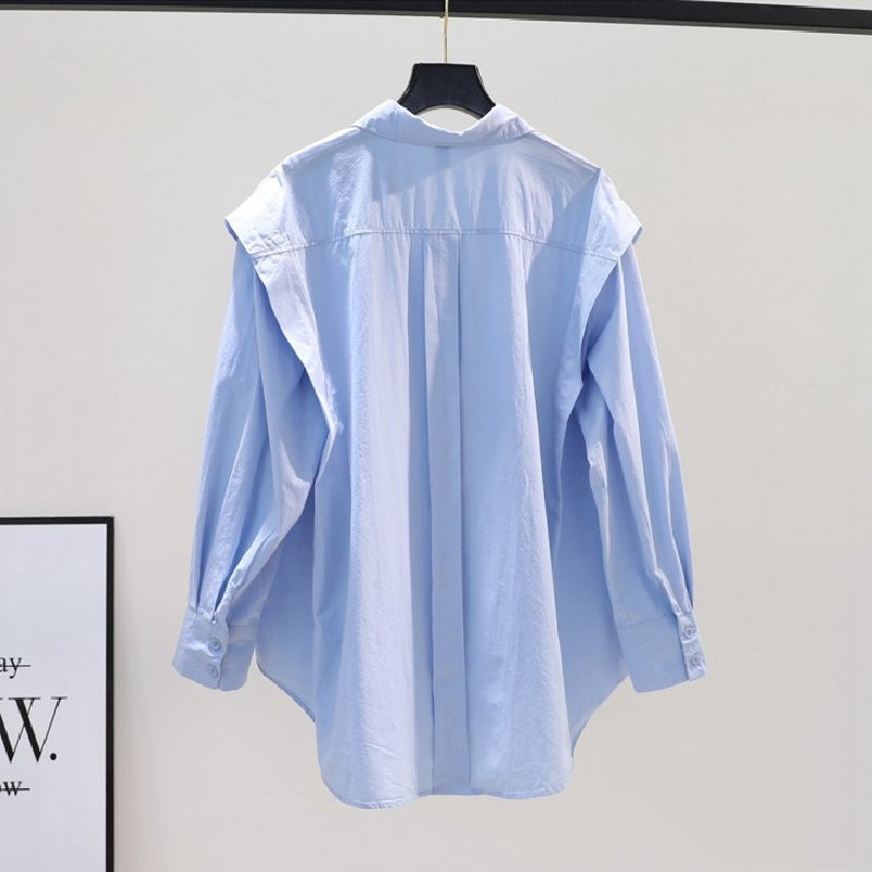 【tops】フリル長袖ブラウスG22994