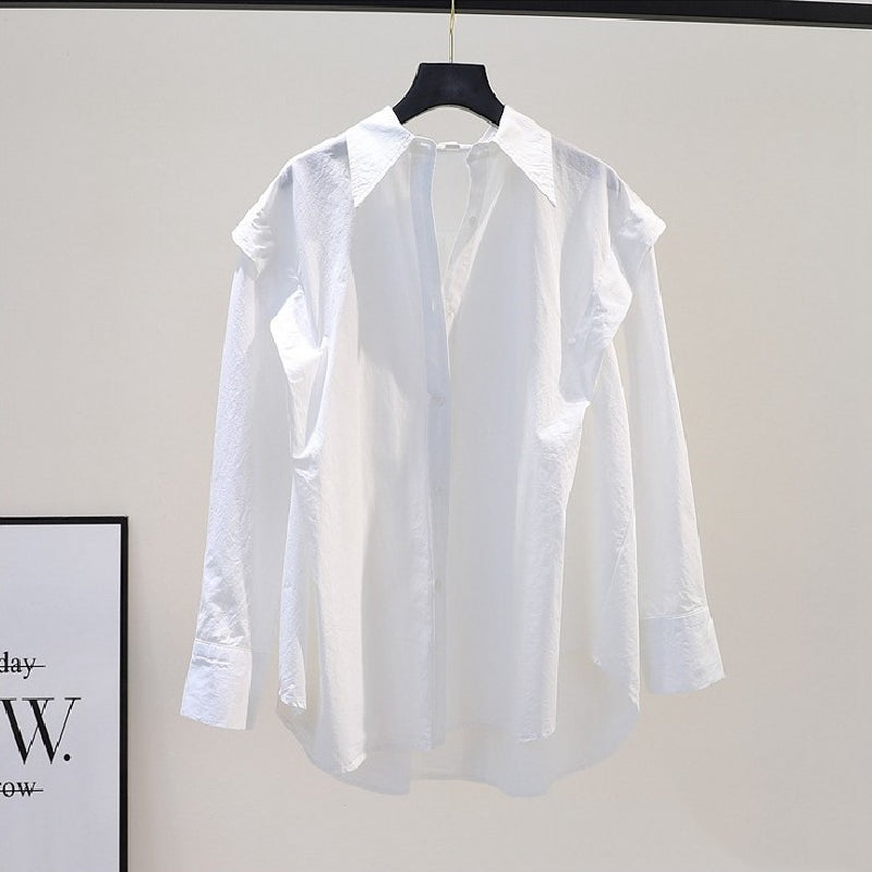 【tops】フリル長袖ブラウスG22994