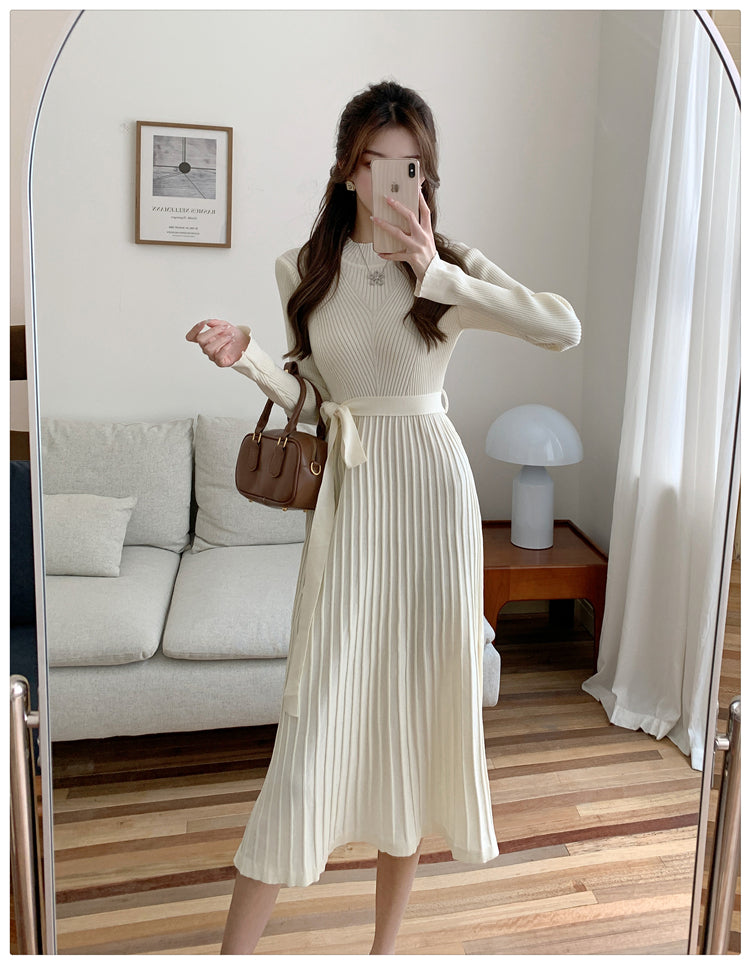 【dress】OL通勤ニットワンピースG23005