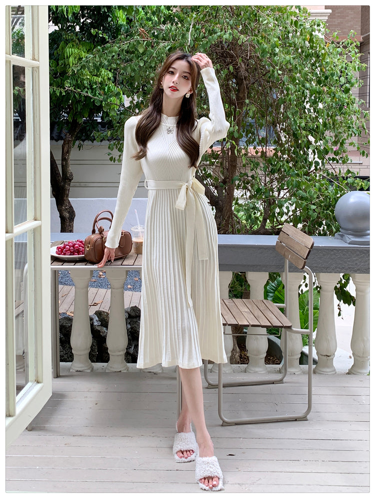 【dress】OL通勤ニットワンピースG23005